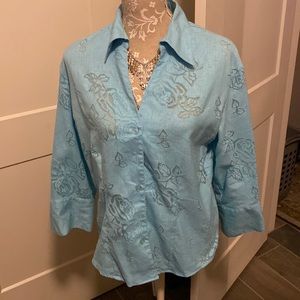Teal top great with just about anything.